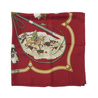 Lot 404 - Hermes, a Le Laisser Courre silk scarf.