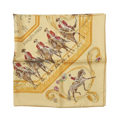 Lot 398 - Herme, an Ecole Portugaise d'Art Equestre silk scarf.