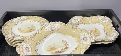 Lot 107 - A 19th century part dessert service, probably...