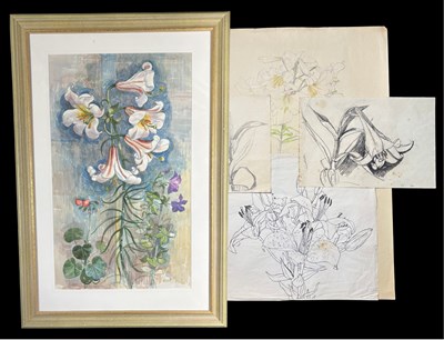 Lot 614 - Eleanor Scarfe (British, 1911-1992), floral...