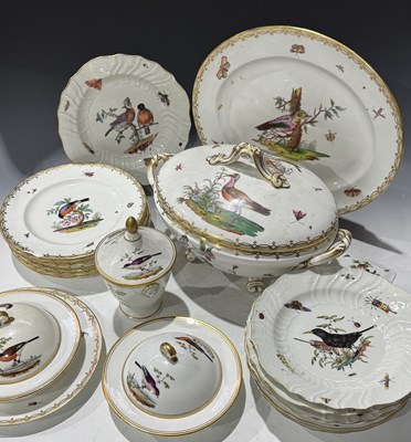 Lot 108 - A matched set of Meissen dinner plates, each...