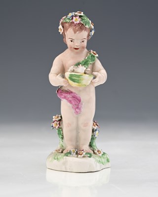 Lot 635 - A Derby patch mark season figure, circa 1770,...