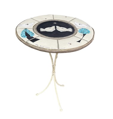 Lot 634 - Sophie Smith, British, a ceramic tiled table...