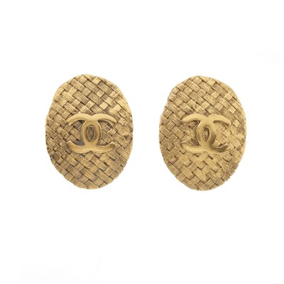 Lot 314 - Chanel, a pair of vintage clip-on earrings.