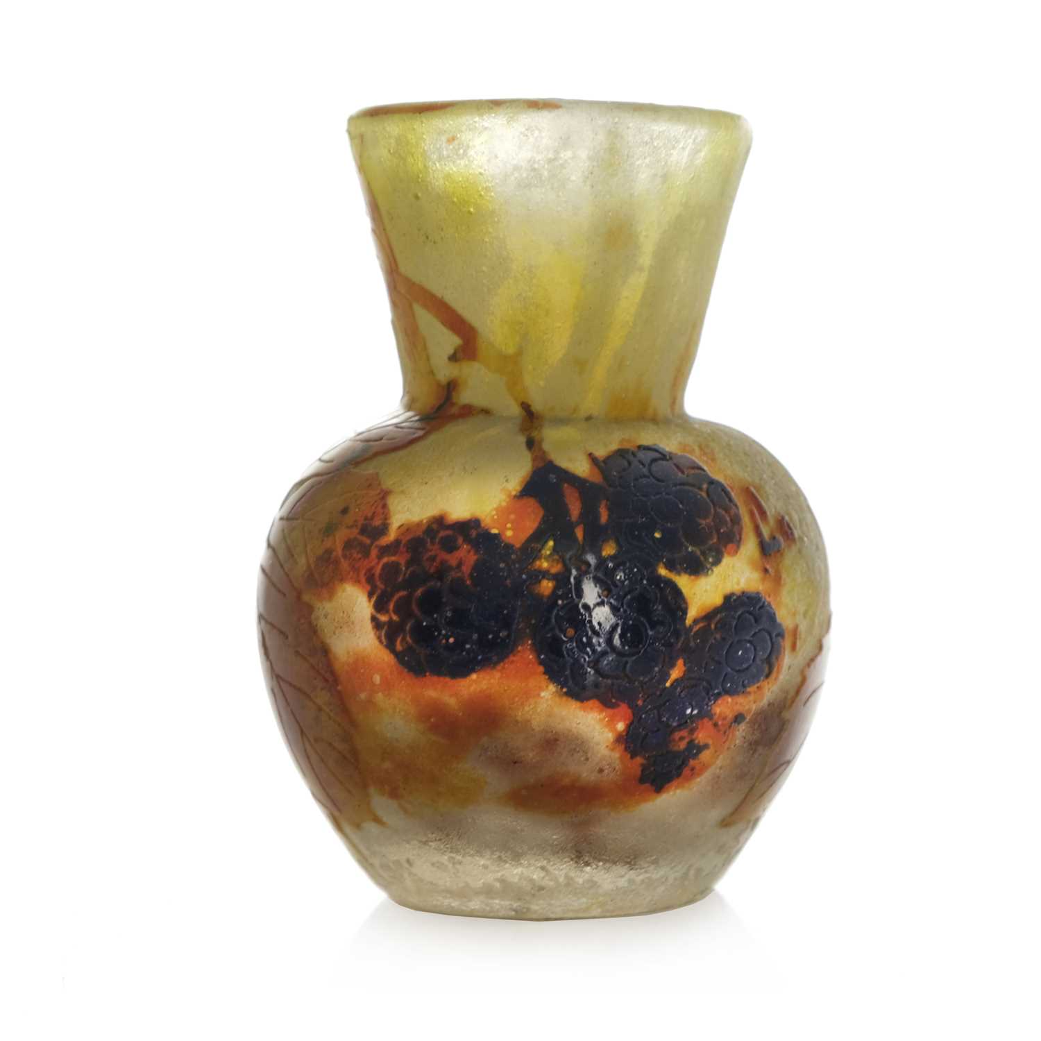 Lot 127 - Daum, a pate de verre cameo glass vase, circa...