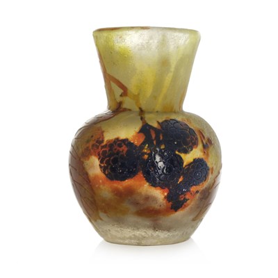 Lot 127 - Daum, a pate de verre cameo glass vase, circa...
