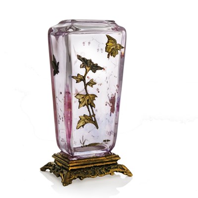 Lot 130 - Baccarat, an enamelled and ormolu mounted...
