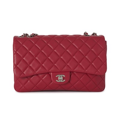 Lot 270 - Chanel, a 3 Accordion Jumbo Classic Flap handbag.