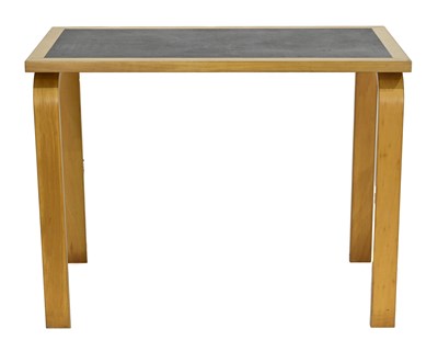 Lot 331 - A steam-bent plywood side or writing table,...