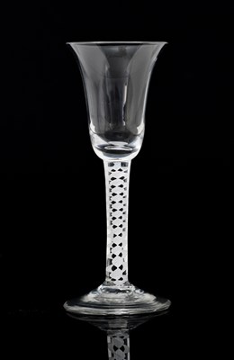 Lot 402 - An opaque twist wine glass or ale flute, circa...
