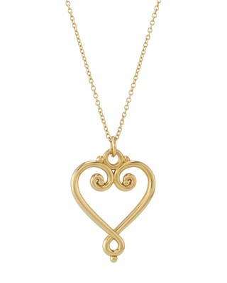 Lot 120 - Paloma Picasso for Tiffany & Co., a 18ct gold Venice Goldoni Heart necklace