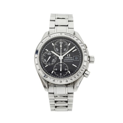 Lot 213 - Omega, a stainless steel Speedmaster Date chronograph bracelet watch