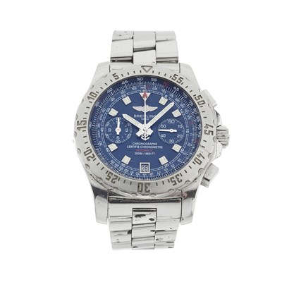 Lot 188 - Breitling, a stainless steel Skyracer chronograph bracelet watch