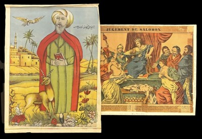 Lot 575 - A mid-19th century hand coloured woodcut after...