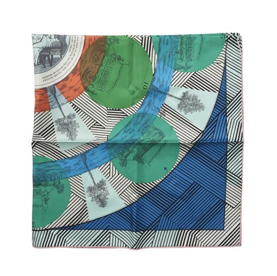 Lot 397 - Hermes, a Jeu des Omnibus Remix silk scarf.