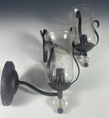 Lot 419 - A pair of late 20th century wall lights, hand...