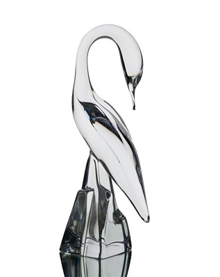 Lot 498 - A Daum Nancy glass sculpture of a stylised...