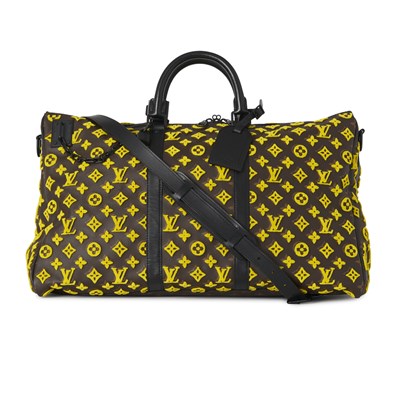 Lot 422 - Louis Vuitton, a monogram Tuffetage Triangle Bandouliere Keepall 50 luggage bag.