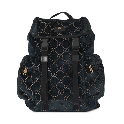 Lot 363 - Gucci, a GG velvet backpack.
