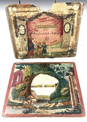 Lot 524 - A 19th century concertina book, tunnel view or...