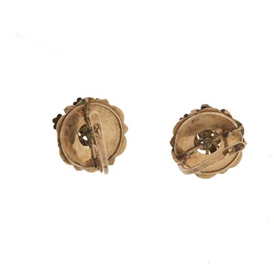 Lot 11 - A pair of early 20th century gold, rose-cut...