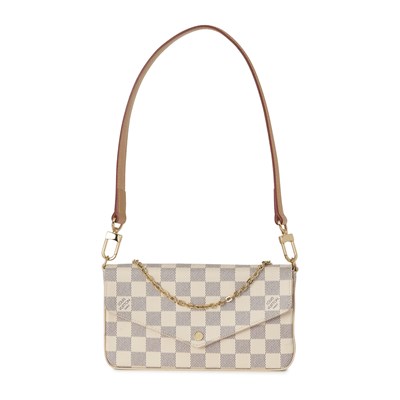 Lot 463 - Louis Vuitton, a damier azur Felicie Pochette w/ inserts.