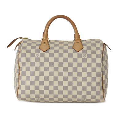 Lot 420 - Louis Vuitton, a damier azur Speedy 30 handbag.