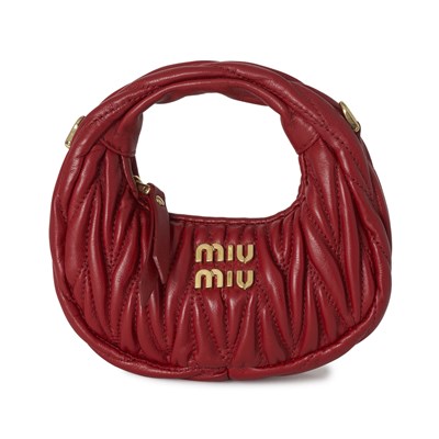 Lot 474 - Miu Miu, a micro matelasse Wander hobo handbag.