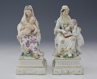Lot 634 - Derby, a pair of porcelain figure groups,...
