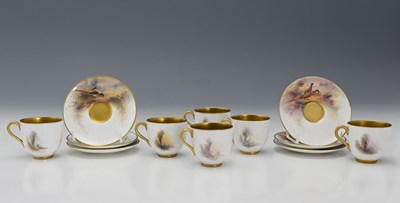 Lot 605 - James Stinton for Royal Worcester, a set of...