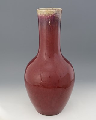 Lot 358 - A large Chinese sang de boeuf glazed vase,...