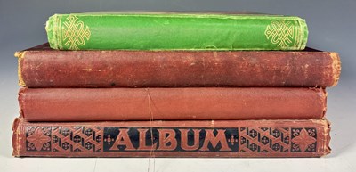 Lot 450 - A collection of four Victorian scrapbooks in...