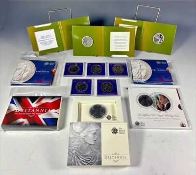 Lot 486 - A collection of commemorative nickel and...