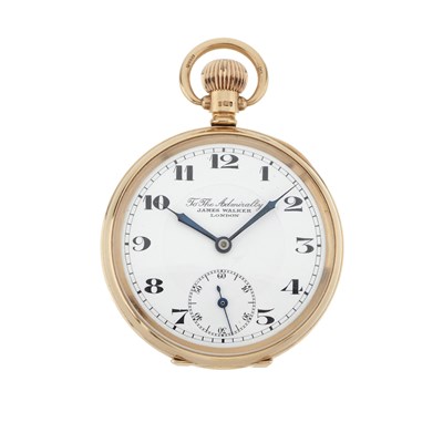 Lot 238 - James Walker, London, a 9ct gold open face pocket watch