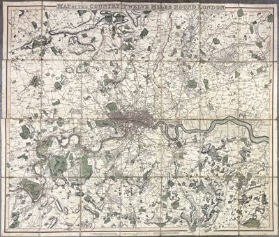 Lot 522 - 'Map of the Country Twelve Miles Round London',...