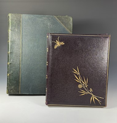 Lot 441 - Two Victorian scrap books/ albums, one leather...
