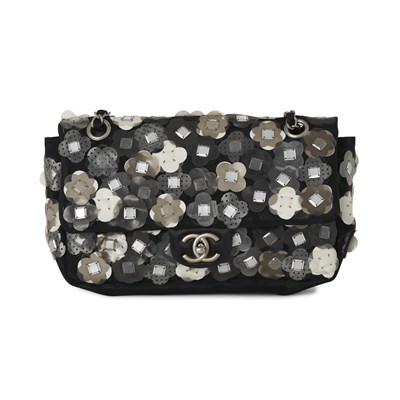 Lot 299 - Chanel, a mesh Paillette Flap handbag.