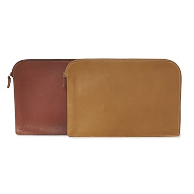 Lot 374 - Gucci, two vintage leather A4 document cases.