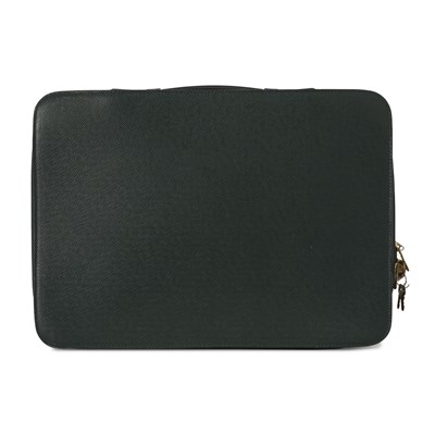 Lot 466 - Louis Vuitton, a vintage green taiga Attache Portfolio document case.