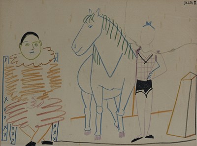 Lot 273 - Pablo Picasso (Spanish, 1881-1973), Harlequin...