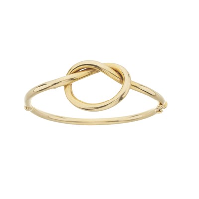 Lot 67 - Ilias Lalaounis (attrib.), an 18ct gold love knot bangle bracelet