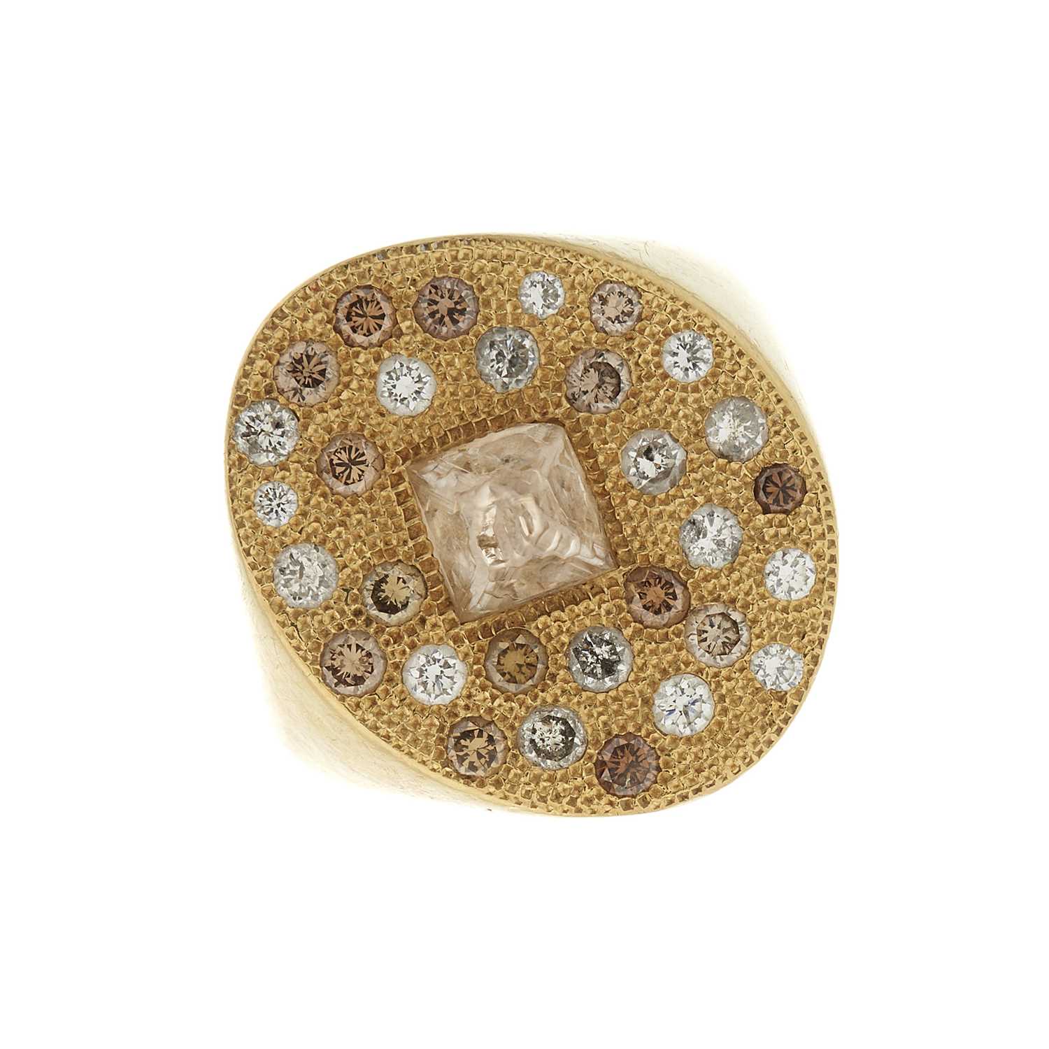 Lot 54 - De Beers, an 18ct gold diamond and fancy...