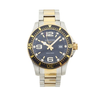 Lot 207 - Longines, a bi-colour Hydroconquest bracelet watch