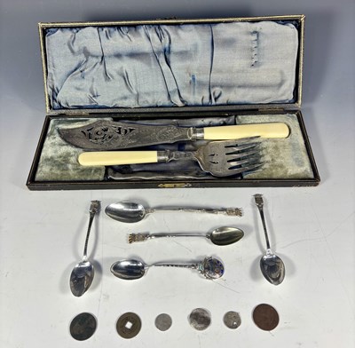 Lot 695F - Five French and British silver and white metal...