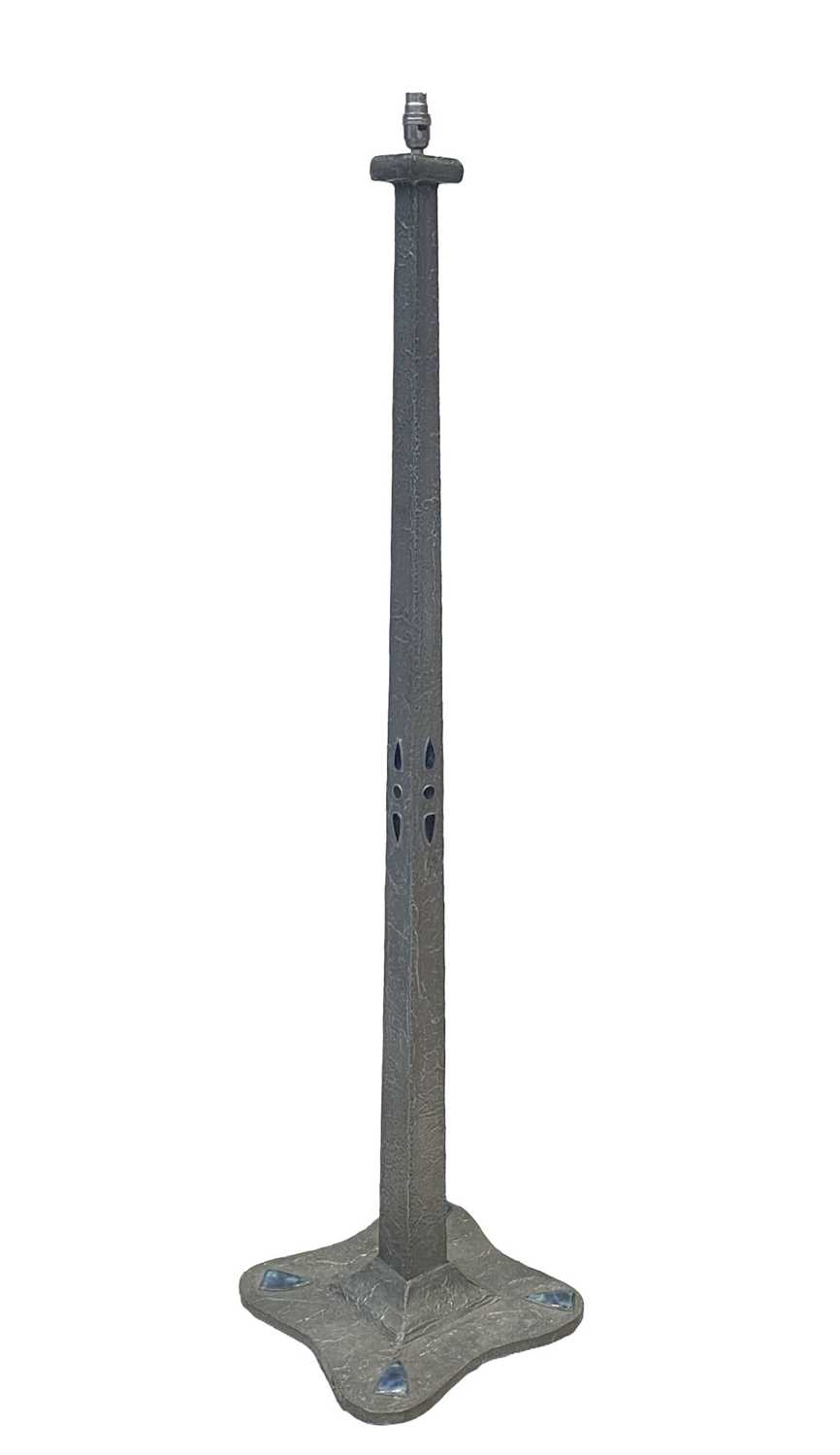 Lot 91 - An Arts and Crafts pewter clad and Ruskin...