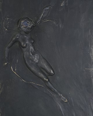 Lot 95 - Gilbert Bayes, a pair of relief moulded...