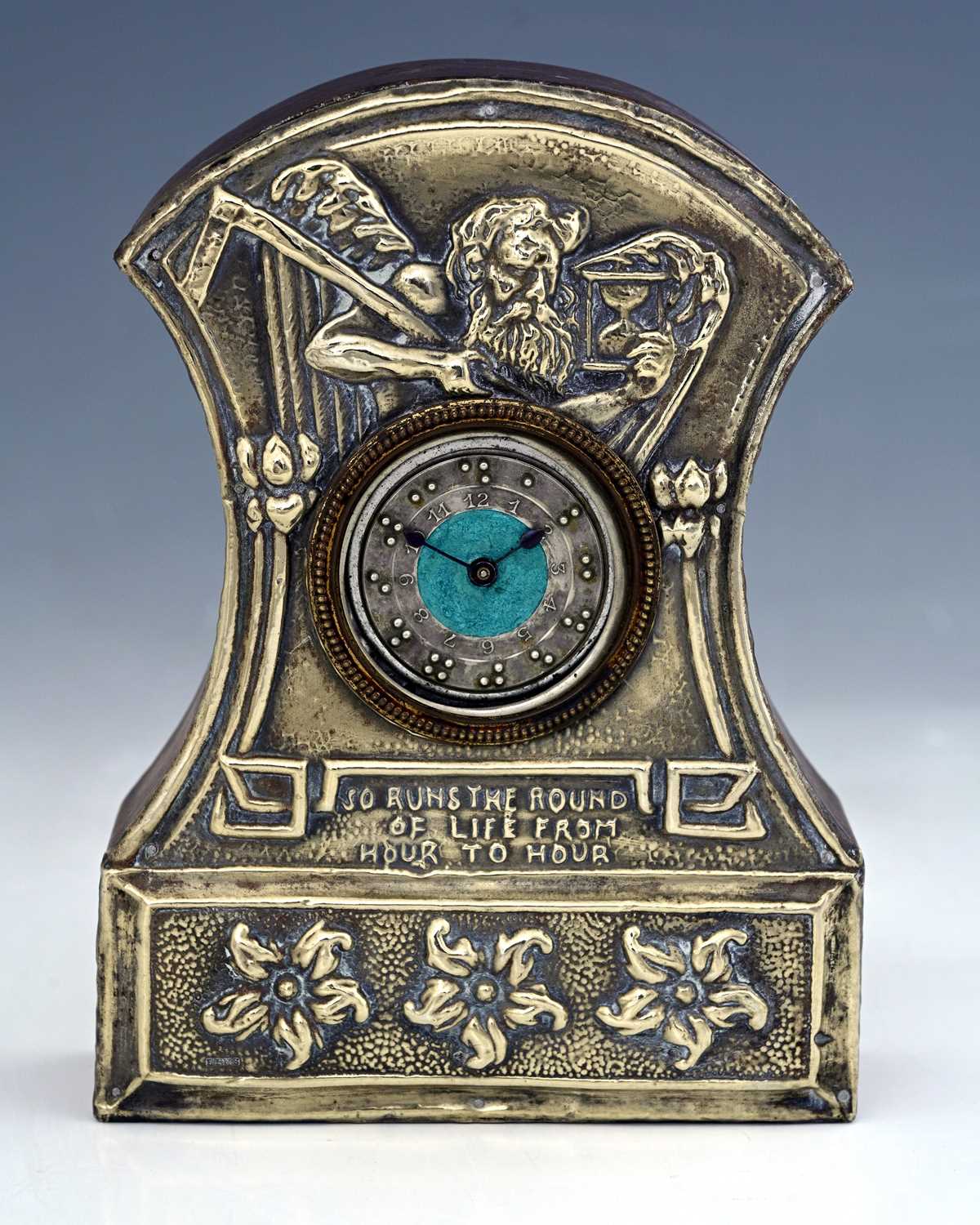 Lot 82 - An Arts and Crafts silver plated and enamelled...