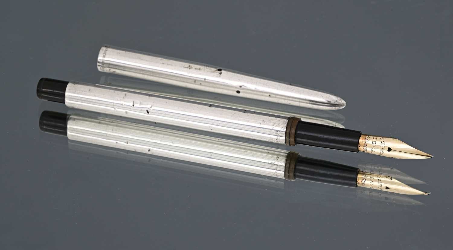 Lot 46 - Waterman's silver fountain pen