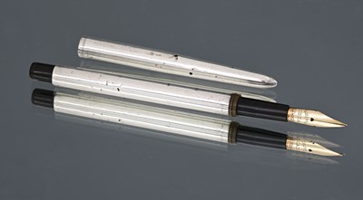 Lot 46 - Waterman's silver fountain pen