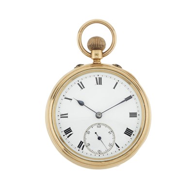 Lot 236 - An 18ct open face double dial pocket watch